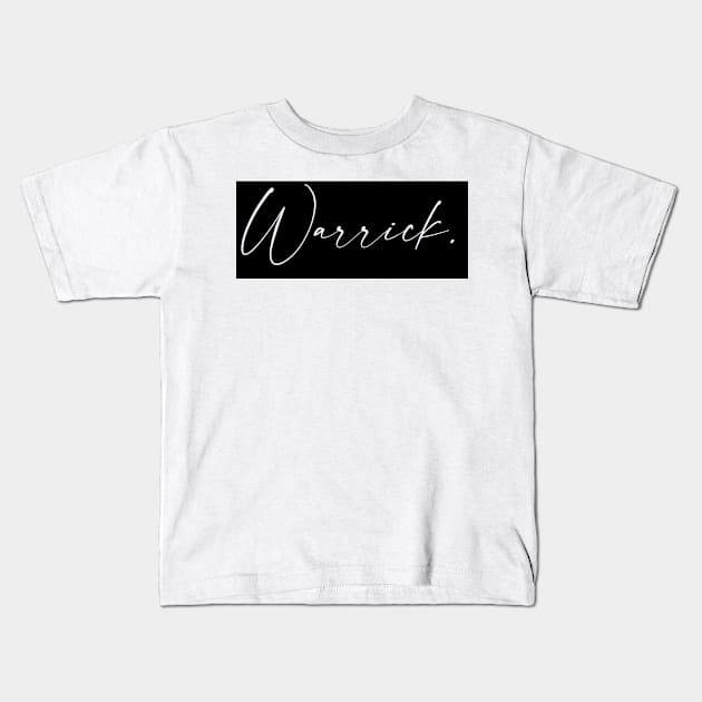 Warrick Name, Warrick Birthday Kids T-Shirt by flowertafy